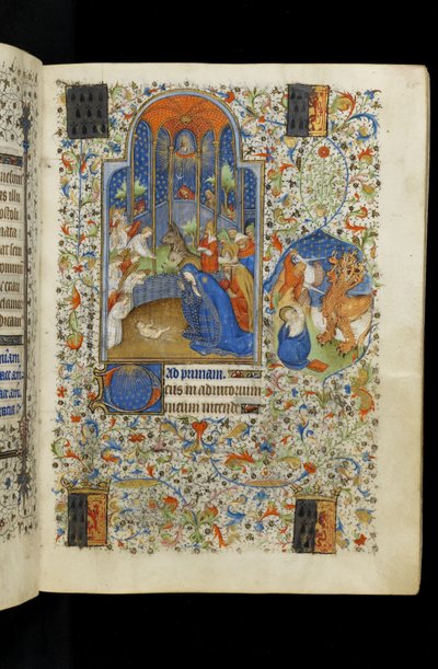 De Maagd en Jozef aanbidden het Christuskind, uit een Getijdenboek, c.1418 door Master of the Rohan Hours